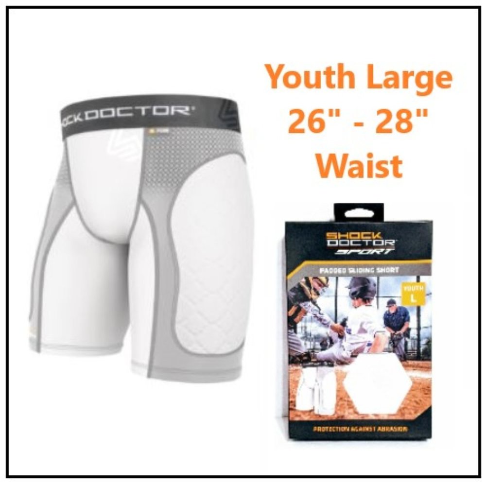 Shock Doctor Core Sliding Shorts Youth Large New